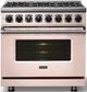 Viking® 7 Series 36" Blush Pro Style Dual Fuel Range-2