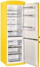 Unique® Appliances Classic Retro 24" 11.7 Cu. Ft. Canary Yellow Counter Depth Bottom Freezer Refrigerator-1