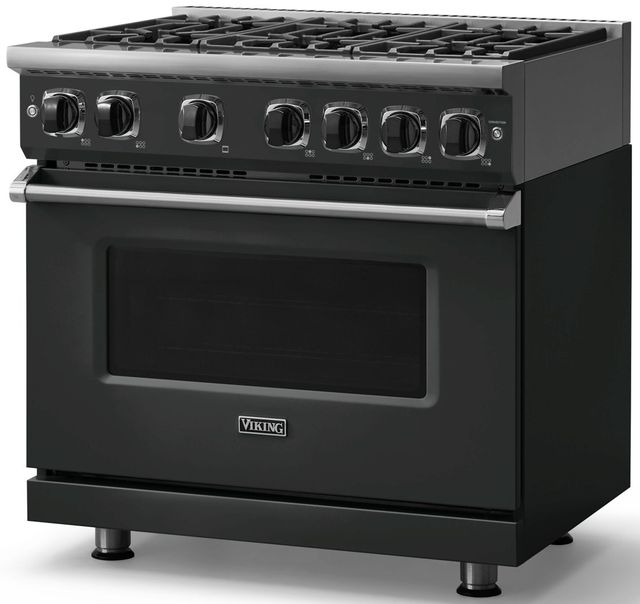 Viking® 7 Series 36'' Antique Bronze Pro Style Natural Gas Range-3