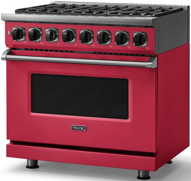 Viking® 7 Series 36" Valentine Pro Style Dual Fuel Range-3