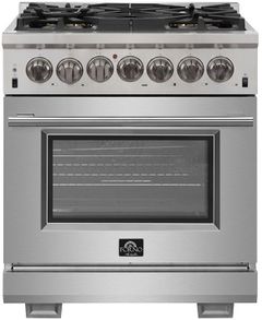 FORNO® Alta Qualita 30" Stainless Steel Pro Style Dual Fuel Range
