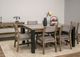 International Furniture Direct Loft Brown Gray Dining Table with Black Frame-1