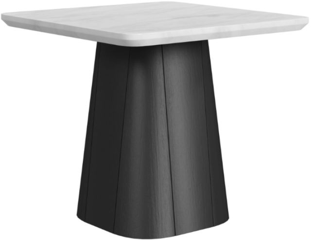 Elements International Edison Black/White End Table -0