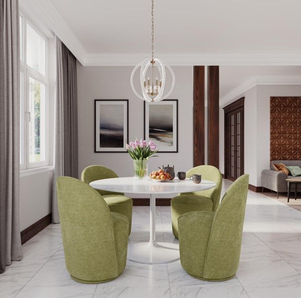 Jofran Inc. Urban Archive Landon Green Swivel Dining Chair-1