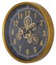 YHD Dark/Gold Round Gear Clock-1