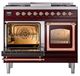 Ilve® Nostalgie II Noblesse 40'' Burgundy Pro Style Dual Fuel Range with Copper Trim-3