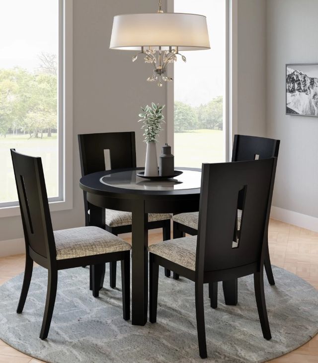 Jofran Inc. Urban Icon Black/Gray Slotback Dining Side Chair-1