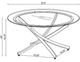 Coaster® Brooke Glass Top Coffee Table with Rose Brass Metal Base-3