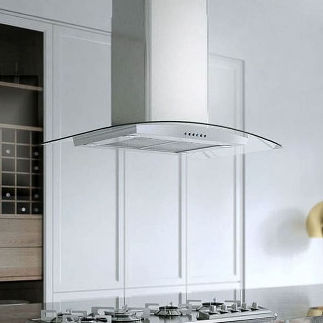 XO Fabriano Collection 36" Stainless Steel Island Range Hood -2