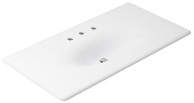 Kohler Iron/Impressions® White 43" Enameled Cast Iron Vanity Top with Integrated Oval Sink-0