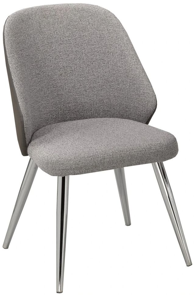 Brassex Inc. Tulita 2-Piece Two-Tone Grey Dining Chair Set-0