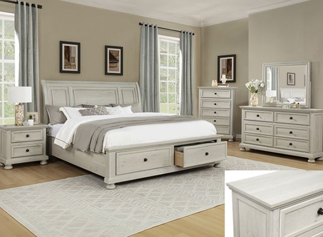 Crown Mark Claribelle White Nightstand-1