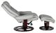 BarcaLounger® Jacque Roman-Light-Gray Manual Recliner and Ottoman Set-2