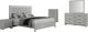 Global Furniture USA Elsie 5-Piece Gray Queen Upholstered Panel Bedroom Set-0