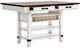 Signature Design by Ashley® Valebeck Brown Counter Height Dining Table with White Pedestal -2