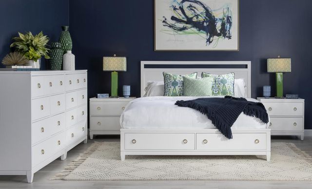 Legacy Classic Summerland Pure White King Storage Panel Bed-1