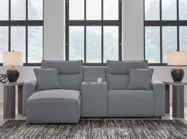 Signature Design by Ashley® Modmax II 3-Piece Pepper/Salt Left-Arm Facing Power Reclining Sectional and Chaise-1