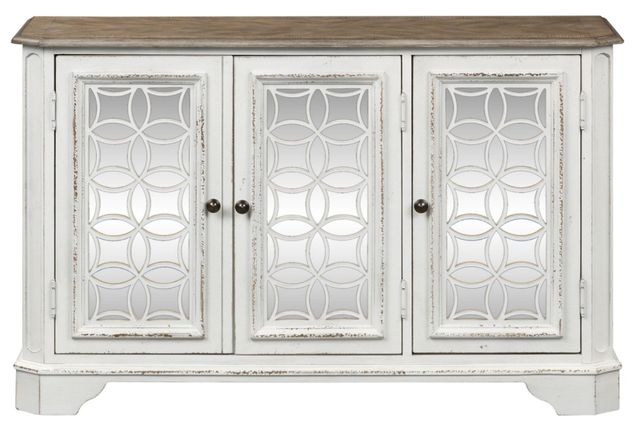 Liberty Furniture Magnolia Manor Antique White/Weathered Bark Hall Console-2