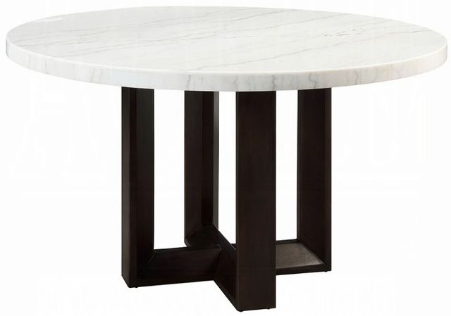 ACME Furniture Edwyn White Natural Marble Top with Espresso Base-0