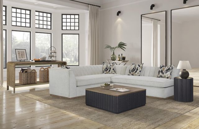 Bernards Elure Peppercorn Channel Cocktail Table-1