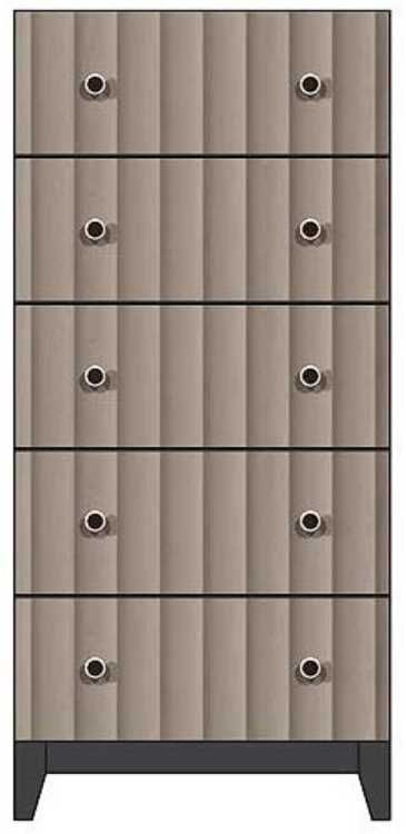 Country View Woodworking Customizable American Modern Brown Maple 24" 5-Drawer Wood Legs Chest-0