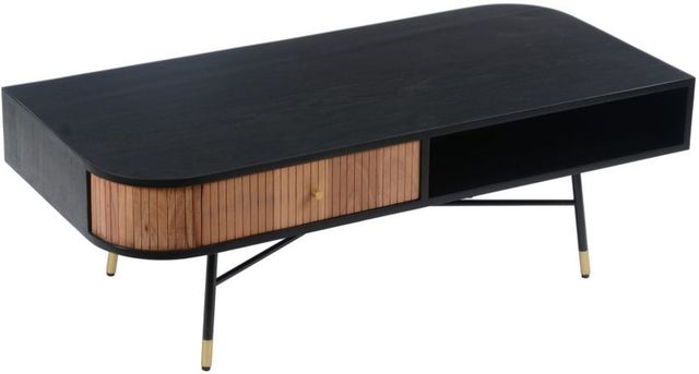 Moe's Home Collection Bezier Black/Tan Coffee Table-1