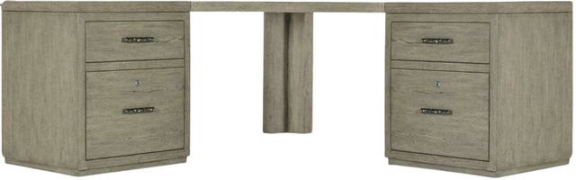 Hooker® Furniture Linville Falls Mink Corner Combo Desk with Two Small Files-1