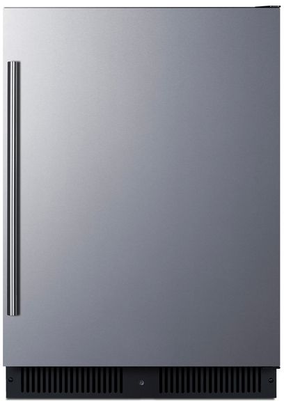 Summit® 24” 4.3 Cu. Ft. Stainless Steel Built-In ADA Compliant Adjustable Height Outdoor Under the Counter Refrigerator with Right Hand Door Swing-0
