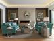 Lexington Home Ariana Rochelle Mirrored Top Octagonal Cocktail Table with Silver Leaf Base-1