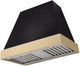 AGA Euclid 36" Black Wall Mounted Range Hood  with Brushed Brass Trim-0