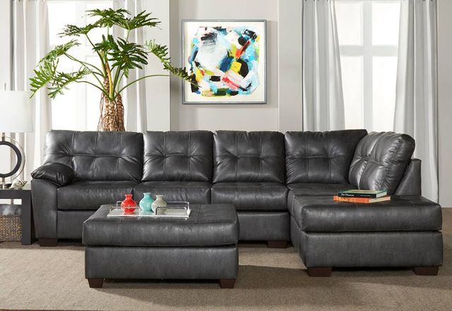 Hughes Furniture® 16900 2-Piece San Marino Cinder Right-Arm Facing Sectional and Chaise-1