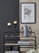 A & B Home Matte Black Fabius Candle Holder-5
