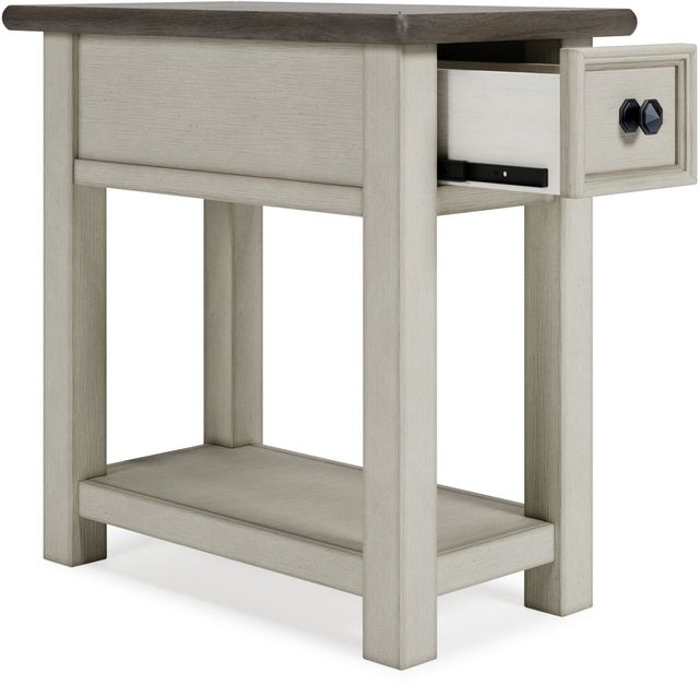 Signature Design by Ashley® Bolanburg Gray End Table with Antique White Base -3