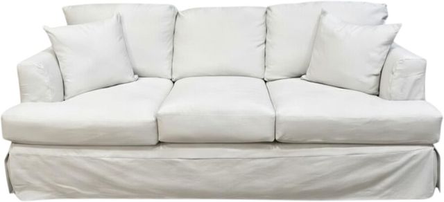 Fusion Furniture 9903 Sutton Snow Slipcovered Sofa-2