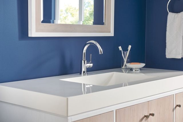 Delta Trinsic® Chrome 9" Single Handle Lever Bathroom Faucet-1