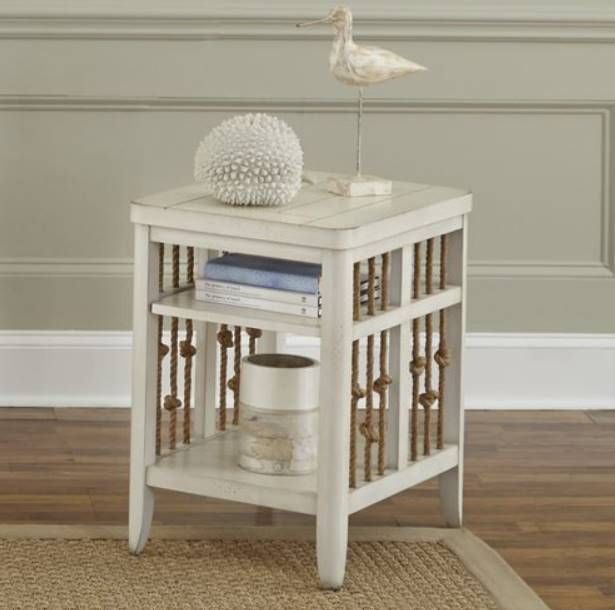 Liberty Furniture Dockside II White Chair Side Table-1