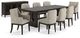 Signature Design by Ashley® Burkhaus 10-Piece Dark Brown Dining Table Set-0