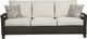 Signature Design by Ashley® Paradise Trail Medium Brown Aluminum/Resin Wicker Outdoor Sofa with Cushion-1