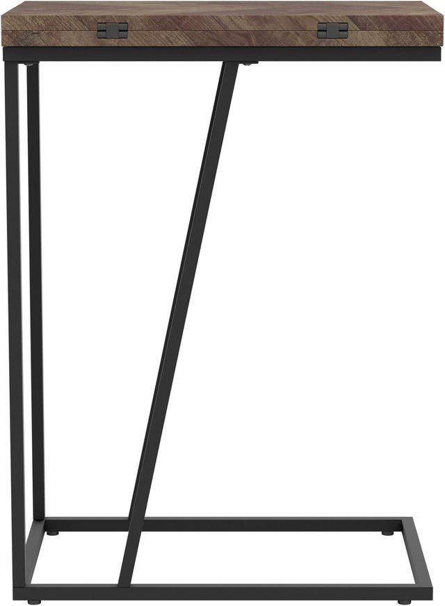 Coaster® Carly Tobacco Expandable Chevron Rectangular Accent Table with Black Metal Base -1