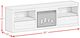 Elements International Rosalie Black 82" TV Console with Fireplace Insert -2