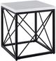 Steve Silver Co. Skyler White Square End Table with Black Base-0