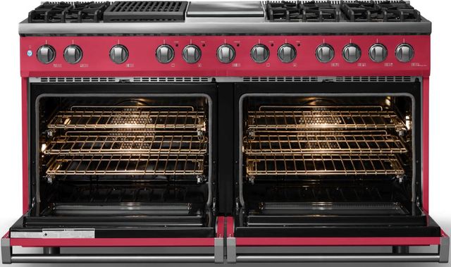 Viking® 5 Series 60" Valentine Pro Style Dual Fuel (NG) Range with Polished Chrome Trim-1
