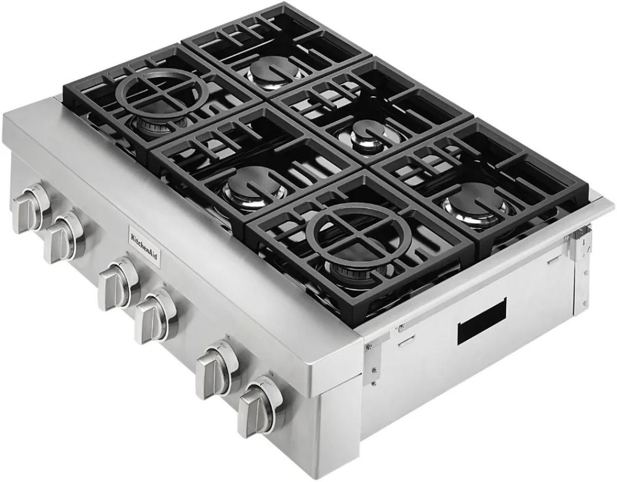 KitchenAid 36" Stainless Steel Gas Rangetop - Thumbnail 5