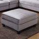 Furniture of America® Jolanda II Gray Ottoman-1