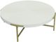 Fairfield® East Camden Pearl Top Round Cocktail Table with Antique Brass Base-3