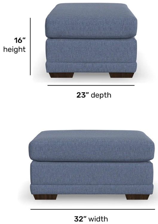 Flexsteel® Customizable Jewel Fabric Ottoman-2