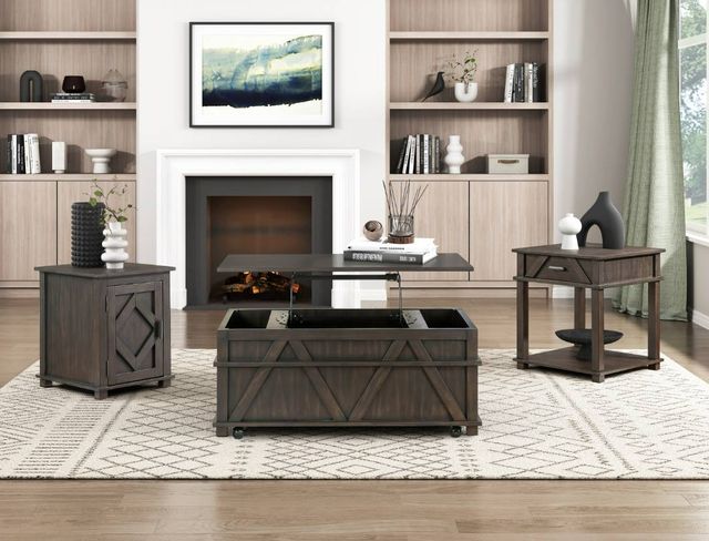 Homelegance® Lakeside Brown Lift Top Cocktail Table-1