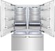 ZLINE 60" 32.2 Cu. Ft. Stainless Steel Built In French Door Refrigerator with Water Dispensers and Ice Makers-1