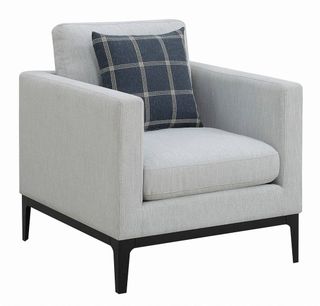Coaster® Apperson Light Grey Cushioned Back Chair