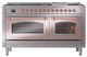Ilve® Nostalgie II Noblesse 60'' Stainless Steel Pro Style Dual Fuel Range with Copper Trim-1